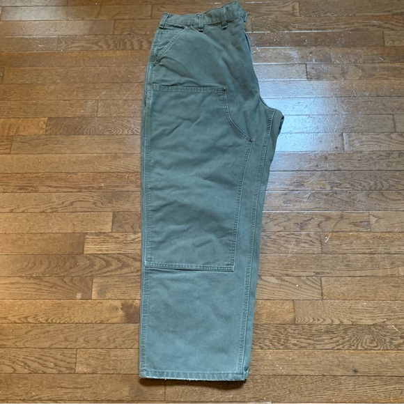 Carhartt B136 Double Front Washed Duck Loose Fit Work Pant 44 X 30 Moss Canvas - Picture 6 of 9